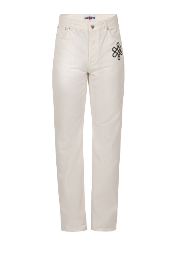 Aldique | Men's Box Jeans in Washed White Denim