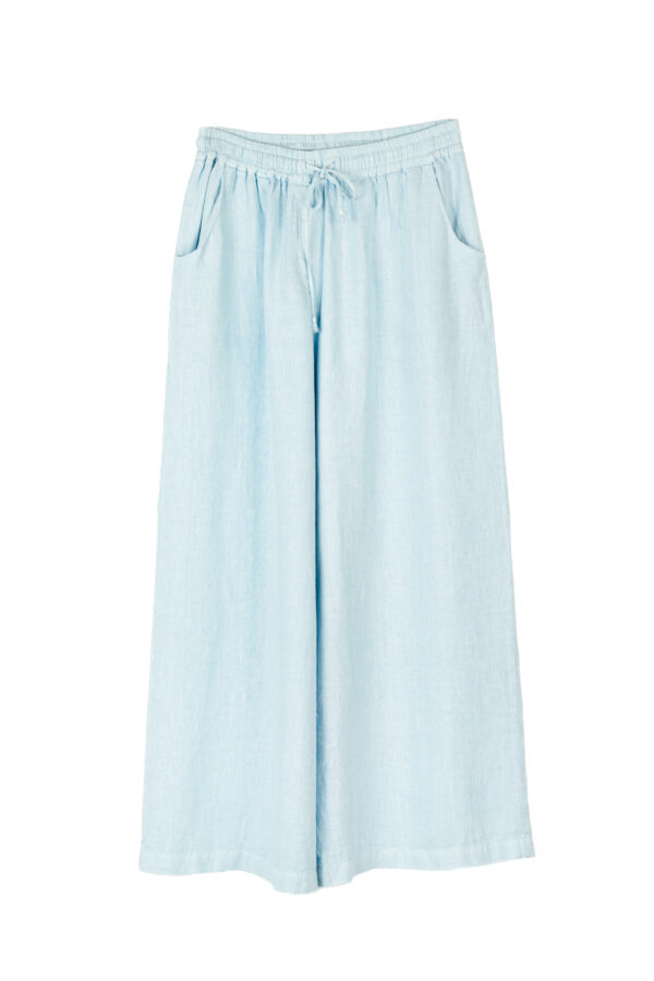 Aldique | Big Linen Pants in Baby Blue