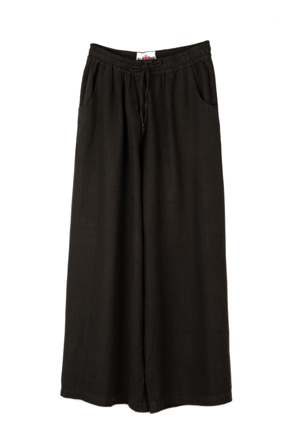 Aldique | Big Linen Pants in Black