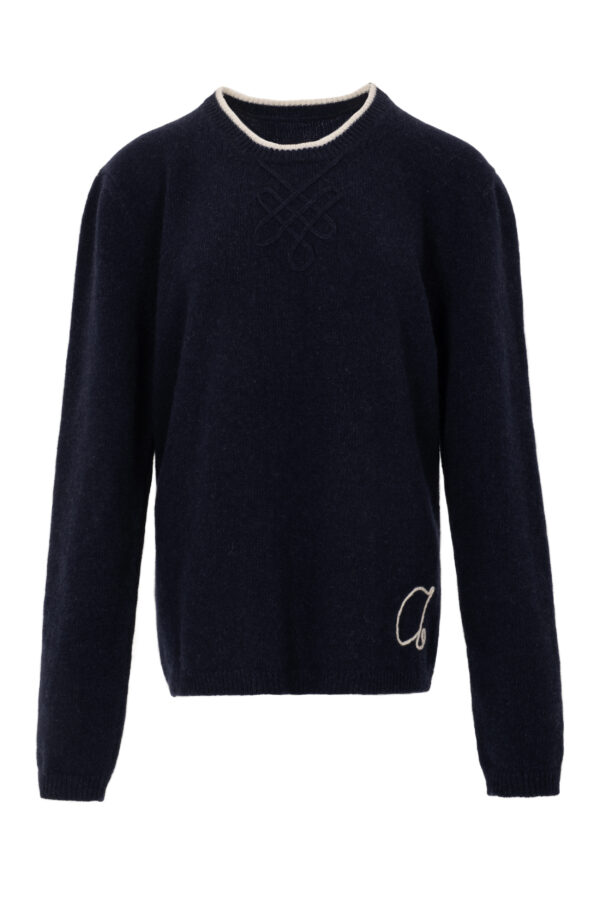 Aldique | Hilma's Embroidered Crew Neck Sweater