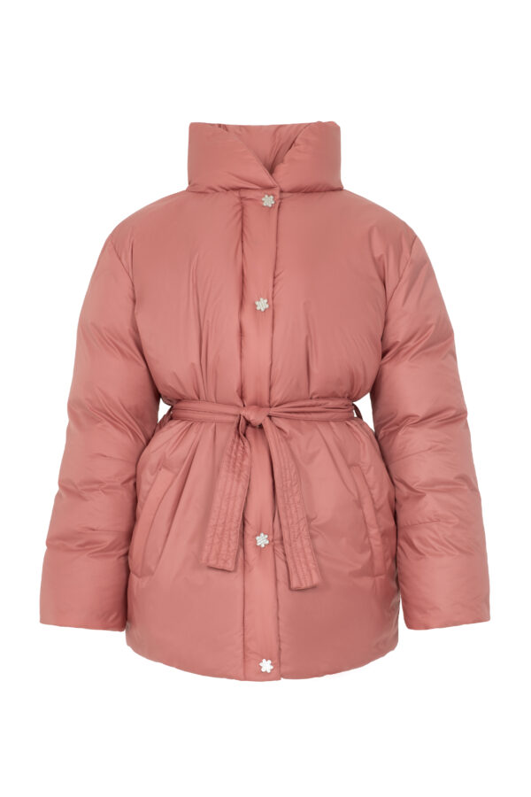 Aldique | Salmon Pink Duvet Coat