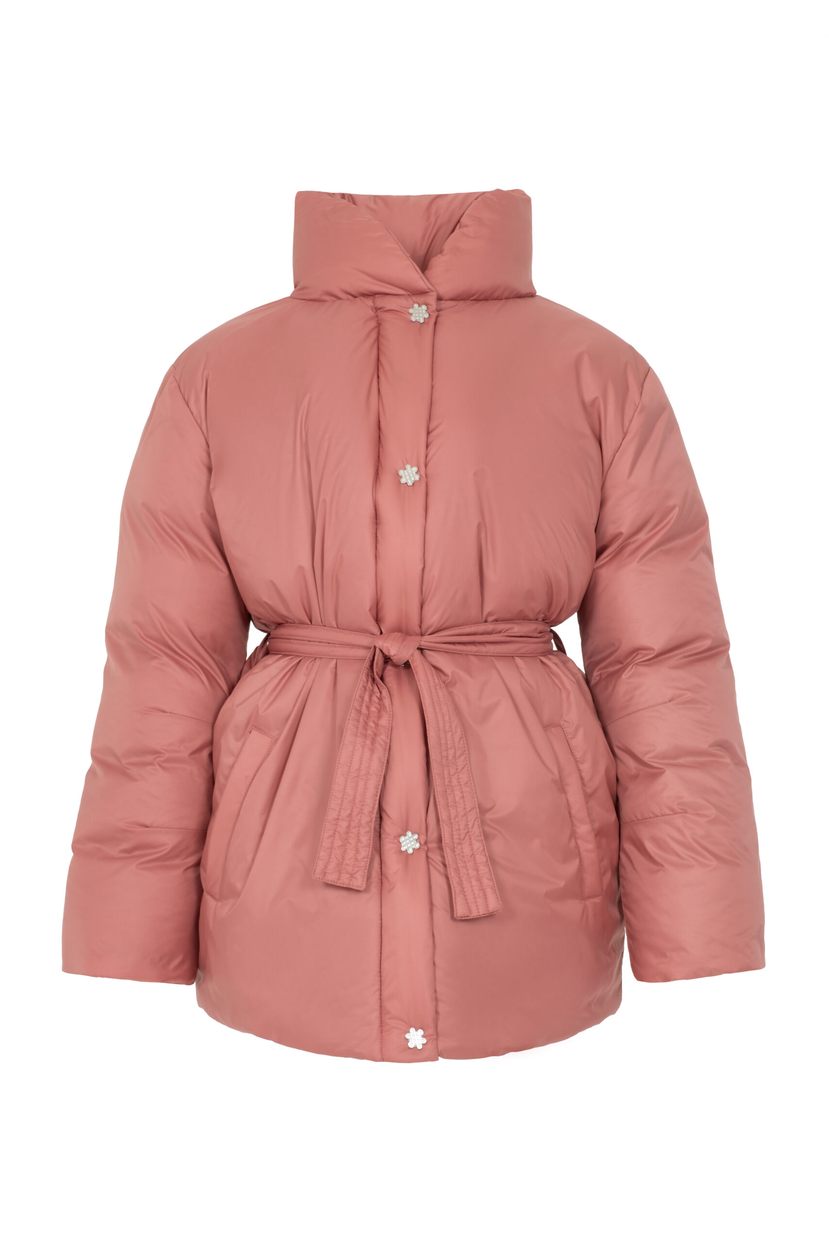 Aldique | Salmon Pink Duvet Coat